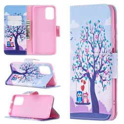 Tree and Owls Leather Wallet Case for Xiaomi Redmi Note 10 4G / Redmi Note 10S