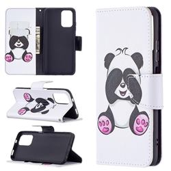 Lovely Panda Leather Wallet Case for Xiaomi Redmi Note 10 4G / Redmi Note 10S