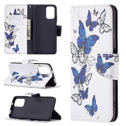 Flying Butterflies Leather Wallet Case for Xiaomi Redmi Note 10 4G / Redmi Note 10S