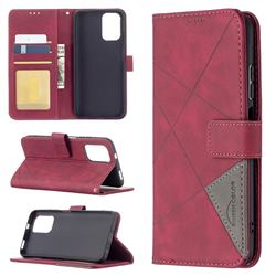 Binfen Color BF05 Prismatic Slim Wallet Flip Cover for Xiaomi Redmi Note 10 4G / Redmi Note 10S - Red