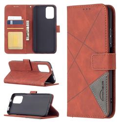 Binfen Color BF05 Prismatic Slim Wallet Flip Cover for Xiaomi Redmi Note 10 4G / Redmi Note 10S - Brown
