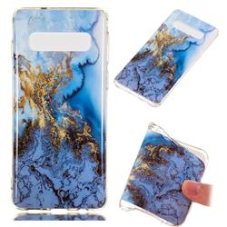 Sea Blue Soft TPU Marble Pattern Case for Samsung Galaxy S10 (6.1 inch)