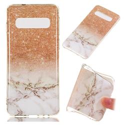 Glittering Rose Gold Soft TPU Marble Pattern Case for Samsung Galaxy S10 (6.1 inch)