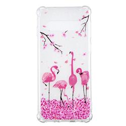 Cherry Flamingo Anti-fall Clear Varnish Soft TPU Back Cover for Samsung Galaxy S10 (6.1 inch)