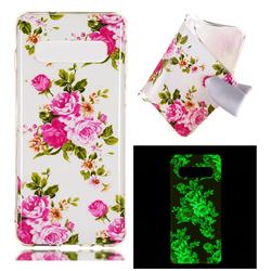 Peony Noctilucent Soft TPU Back Cover for Samsung Galaxy S10 (6.1 inch)