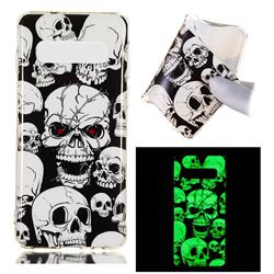Red-eye Ghost Skull Noctilucent Soft TPU Back Cover for Samsung Galaxy S10 (6.1 inch)