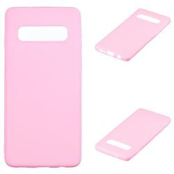 Candy Soft Silicone Protective Phone Case for Samsung Galaxy S10 (6.1 inch) - Dark Pink