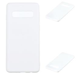 Candy Soft Silicone Protective Phone Case for Samsung Galaxy S10 (6.1 inch) - White