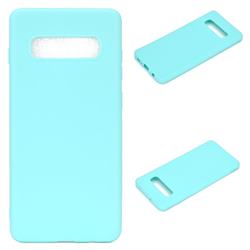 Candy Soft Silicone Protective Phone Case for Samsung Galaxy S10 (6.1 inch) - Light Blue