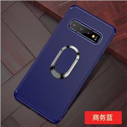 Anti-fall Invisible 360 Rotating Ring Grip Holder Kickstand Phone Cover for Samsung Galaxy S10 (6.1 inch) - Blue