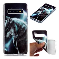 Fierce Wolf Soft TPU Cell Phone Back Cover for Samsung Galaxy S10 (6.1 inch)