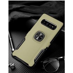 Knight Armor Anti Drop PC + Silicone Invisible Ring Holder Phone Cover for Samsung Galaxy S10 (6.1 inch) - Champagne