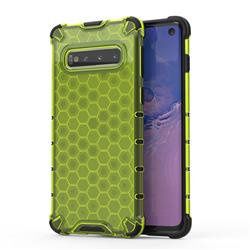 Honeycomb TPU + PC Hybrid Armor Shockproof Case Cover for Samsung Galaxy S10 (6.1 inch) - Green