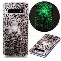 Leopard Tiger Noctilucent Soft TPU Back Cover for Samsung Galaxy S10 (6.1 inch)