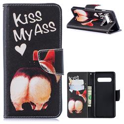 Lovely Pig Ass Leather Wallet Case for Samsung Galaxy S10 (6.1 inch)