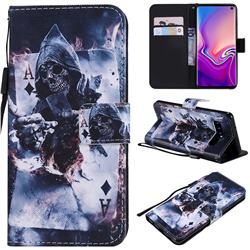 Skull Magician PU Leather Wallet Case for Samsung Galaxy S10 (6.1 inch)