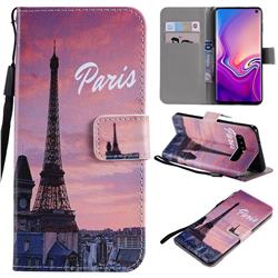 Paris Eiffel Tower PU Leather Wallet Case for Samsung Galaxy S10 (6.1 inch)