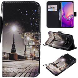 City Night View PU Leather Wallet Case for Samsung Galaxy S10 (6.1 inch)