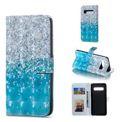 Sea Sand 3D Painted Leather Phone Wallet Case for Samsung Galaxy S10 (6.1 inch)