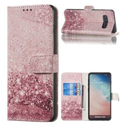 Glittering Rose Gold PU Leather Wallet Case for Samsung Galaxy S10 (6.1 inch)