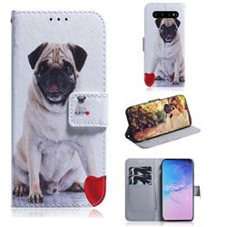Pug Dog PU Leather Wallet Case for Samsung Galaxy S10 (6.1 inch)