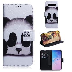 Sleeping Panda PU Leather Wallet Case for Samsung Galaxy S10 (6.1 inch)