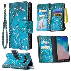 Blue Plum Binfen Color BF03 Retro Zipper Leather Wallet Phone Case for Samsung Galaxy S10 (6.1 inch)