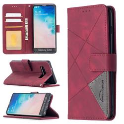 Binfen Color BF05 Prismatic Slim Wallet Flip Cover for Samsung Galaxy S10 (6.1 inch) - Red