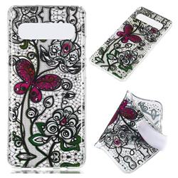 Butterfly Flowers Super Clear Soft TPU Back Cover for Samsung Galaxy S10 5G (6.7 inch)