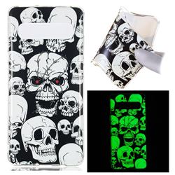 Red-eye Ghost Skull Noctilucent Soft TPU Back Cover for Samsung Galaxy S10 5G (6.7 inch)