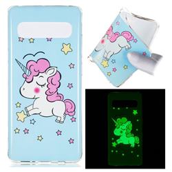 Stars Unicorn Noctilucent Soft TPU Back Cover for Samsung Galaxy S10 5G (6.7 inch)