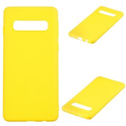 Candy Soft Silicone Protective Phone Case for Samsung Galaxy S10 5G (6.7 inch) - Yellow