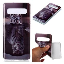 Cat and Tiger Soft TPU Cell Phone Back Cover for Samsung Galaxy S10 5G (6.7 inch)