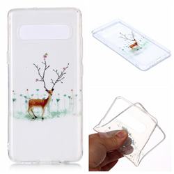 Branches Elk Super Clear Soft TPU Back Cover for Samsung Galaxy S10 5G (6.7 inch)