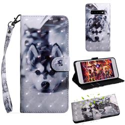 Husky Dog 3D Painted Leather Wallet Case for Samsung Galaxy S10 5G (6.7 inch)