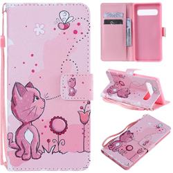 Cats and Bees PU Leather Wallet Case for Samsung Galaxy S10 5G (6.7 inch)