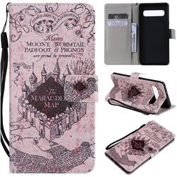 Castle The Marauders Map PU Leather Wallet Case for Samsung Galaxy S10 5G (6.7 inch)