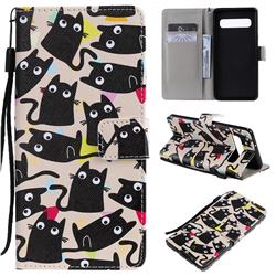 Cute Kitten Cat PU Leather Wallet Case for Samsung Galaxy S10 5G (6.7 inch)
