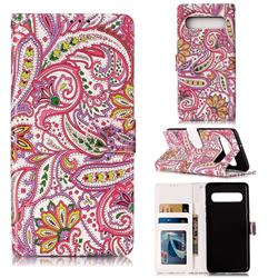 Pepper Flowers 3D Relief Oil PU Leather Wallet Case for Samsung Galaxy S10 5G (6.7 inch)