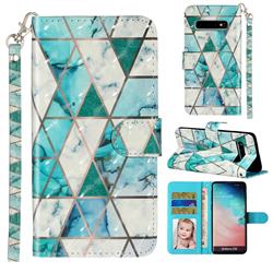 Stitching Marble 3D Leather Phone Holster Wallet Case for Samsung Galaxy S10 5G (6.7 inch)