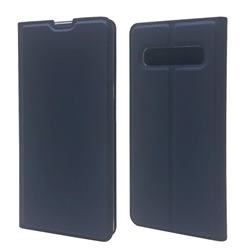 Ultra Slim Card Magnetic Automatic Suction Leather Wallet Case for Samsung Galaxy S10 5G (6.7 inch) - Royal Blue