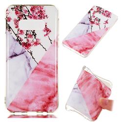 Pink Plum Soft TPU Marble Pattern Case for Samsung Galaxy S10e(5.8 inch)