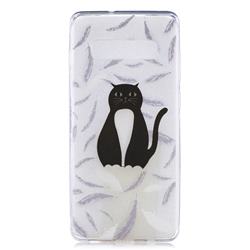 Feather Black Cat Super Clear Soft TPU Back Cover for Samsung Galaxy S10e(5.8 inch)