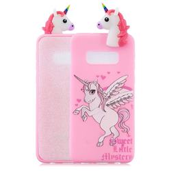 Wings Unicorn Soft 3D Climbing Doll Soft Case for Samsung Galaxy S10e(5.8 inch)