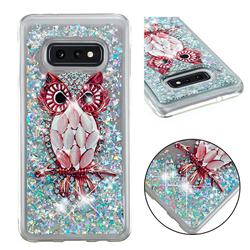 Seashell Owl Dynamic Liquid Glitter Quicksand Soft TPU Case for Samsung Galaxy S10e (5.8 inch)