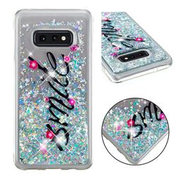 Smile Flower Dynamic Liquid Glitter Quicksand Soft TPU Case for Samsung Galaxy S10e (5.8 inch)
