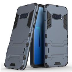 Armor Premium Tactical Grip Kickstand Shockproof Dual Layer Rugged Hard Cover for Samsung Galaxy S10e (5.8 inch) - Navy