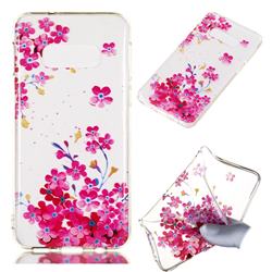 Plum Blossom Bloom Super Clear Soft TPU Back Cover for Samsung Galaxy S10e (5.8 inch)