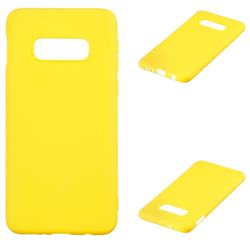 Candy Soft Silicone Protective Phone Case for Samsung Galaxy S10e (5.8 inch) - Yellow