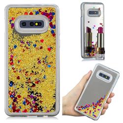 Glitter Sand Mirror Quicksand Dynamic Liquid Star TPU Case for Samsung Galaxy S10e (5.8 inch) - Yellow